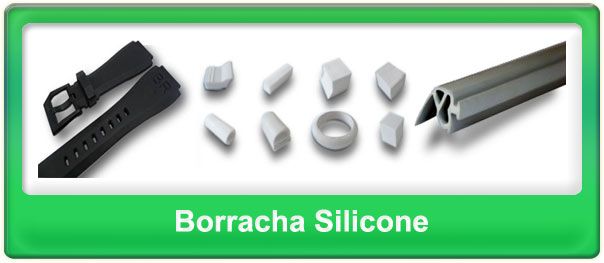 borracha de silicone em diferentes formatos