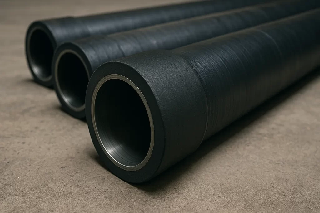 Três tubos com revestimento especial