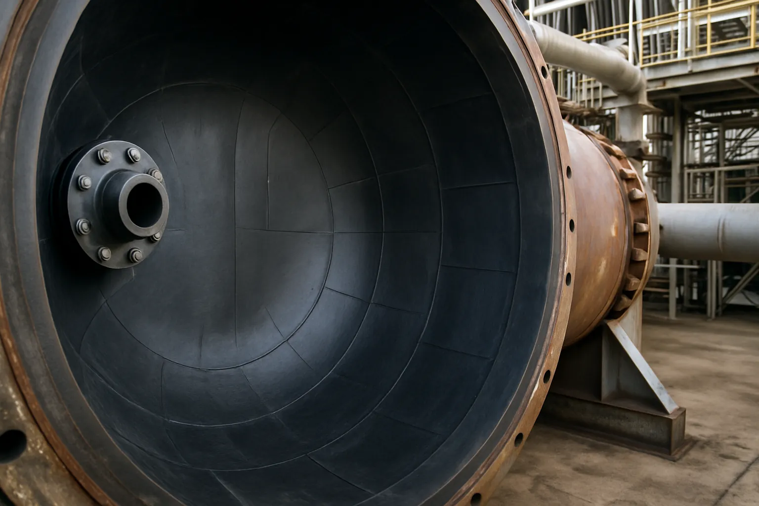 Revestimento em reatores: ebonite