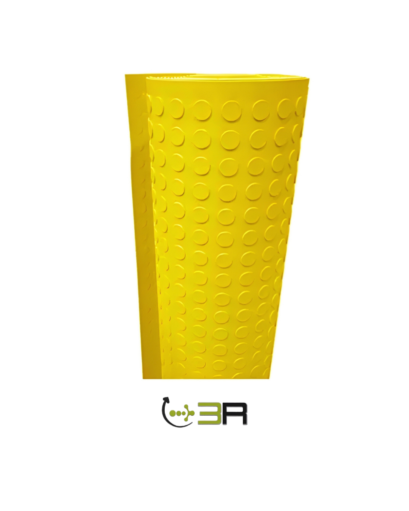 Piso Tapete Moeda Emborrachado Amarelo 12m Comp. X 0,8m Larg