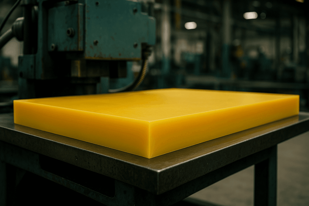 chapa de poliuretano em fábrica